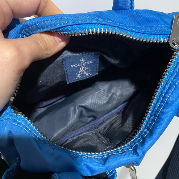 Porter International Blue Nylon Women's Bag‎ Mini Duffle Bag Crossbody - Picture 7 of 7